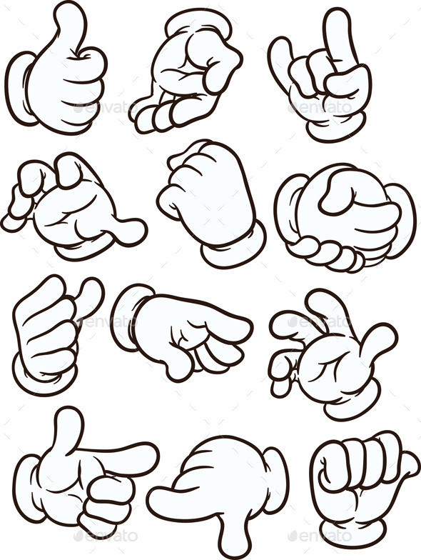 Cartoon Hands by memoangeles | GraphicRiver